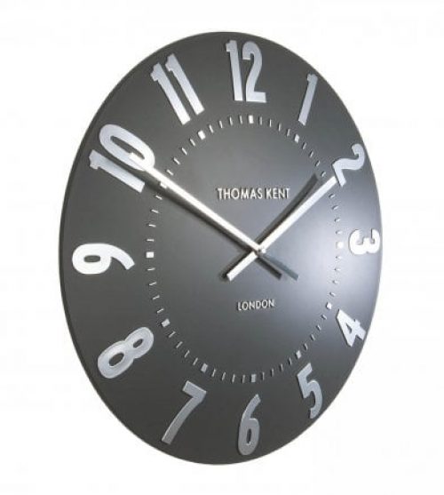 Thomas Kent 20" Mulberry Wall Clock Graphite Silver