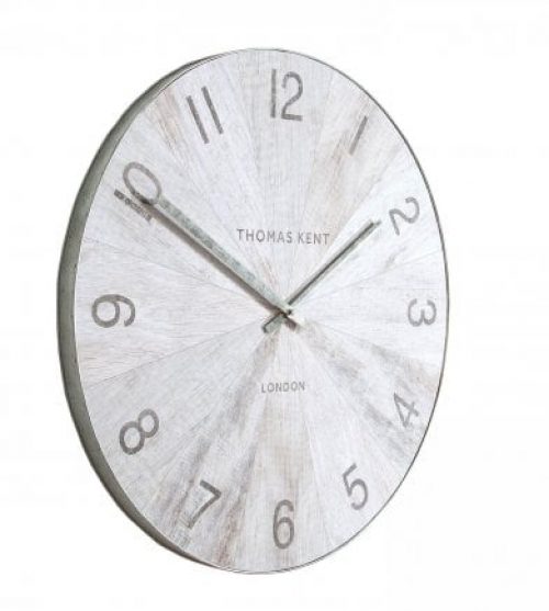Thomas Kent 22" Wharf Wall Clock Pickled Oak