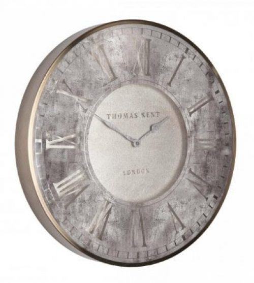 Thomas Kent 30" Florentine Grand Clock Silver