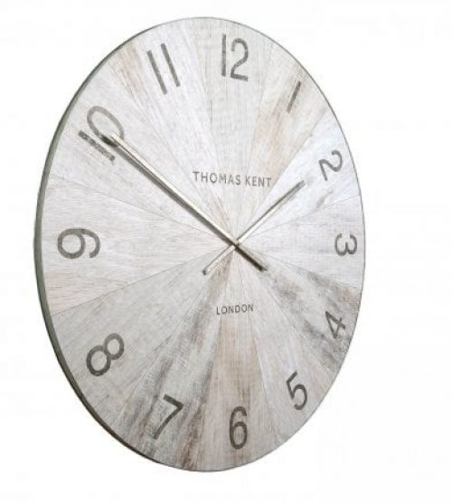 Thomas Kent 45" Wharf Grand Clock Pickled Oak