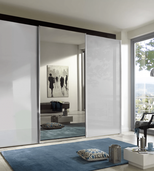 Miami Plus from White and Mirrored Glass