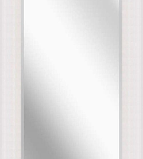 Gloss White Long Rectangle Bevelled Mirror