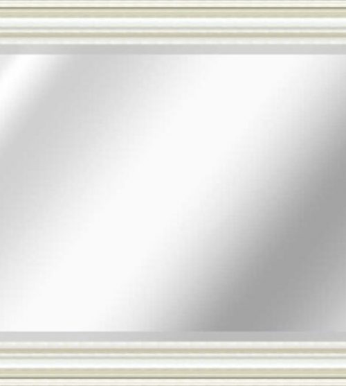 Champagne Scoop Rectangle Bevelled Mirror