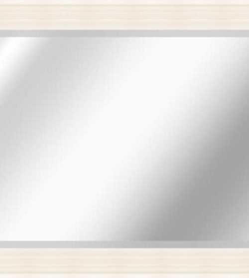 Cream Step Rectangle Bevelled Mirror