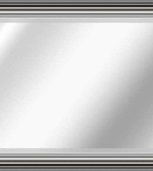 Black and Silver Rectangle Bevelled Mirror