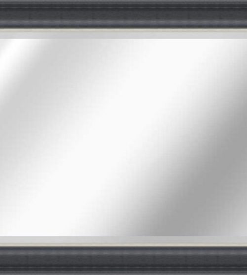 Charcoal Scoop Rectangle Bevelled Mirror