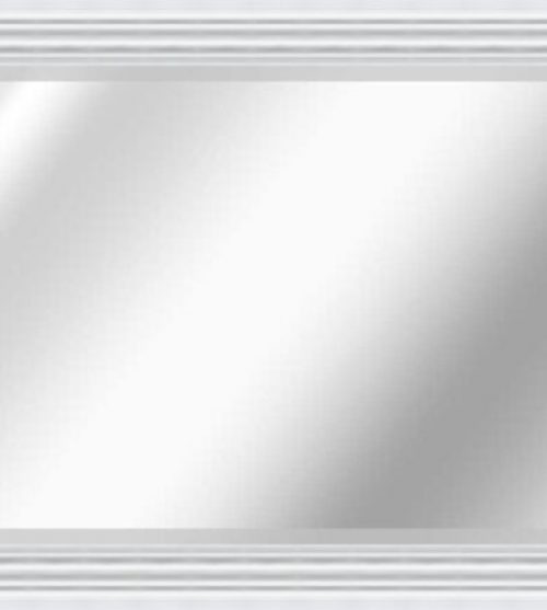Matte Silver Rectangle Bevelled Mirror