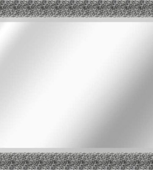 Hammered Silver Rectangle Bevelled Mirror