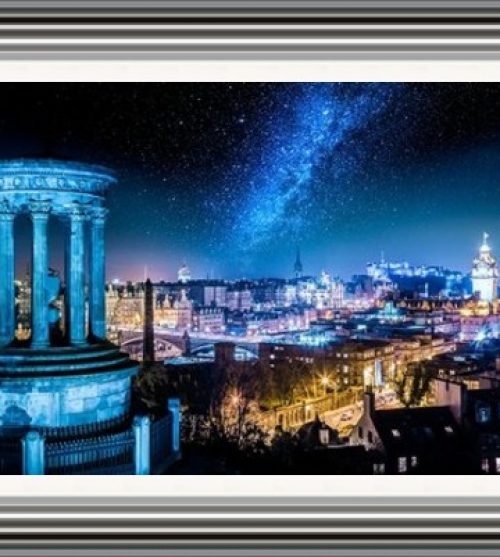Calton Hill View Night Stars