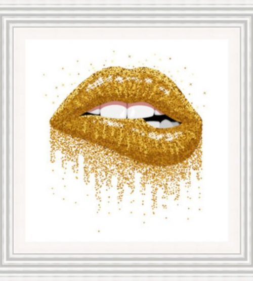 Glittery Gold Lips
