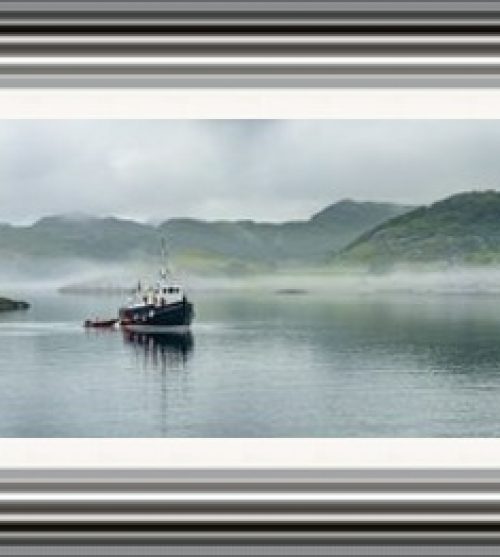 Lone Boat at Sea
