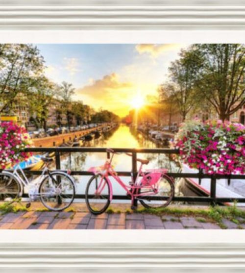 Sunrise over Amsterdam Canal