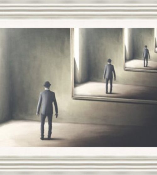 Surreal Man Reflected