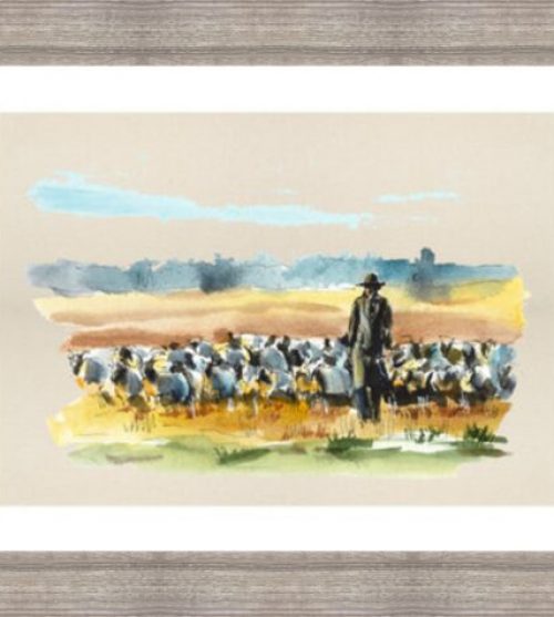 The Shepherd & Herd on Canvas Effect