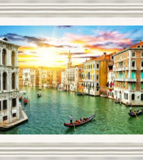 Gondolas on the Grand Canal in Summer