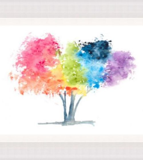 Rainbow Colour Tree 1